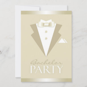 Vrijgezel Party Suit Flat Invitation Kaart