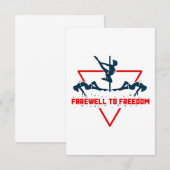vrijgezellen afscheid van vrijheid bedankkaart (Voorkant / Achterkant)