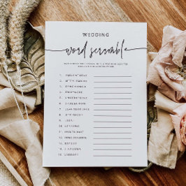 Vrijgezellenfeest Activiteit Kaart Word Scramble s