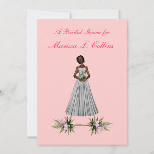 "Vrijgezellenfeest" African-Amer Bride [1] w / Pin Kaart