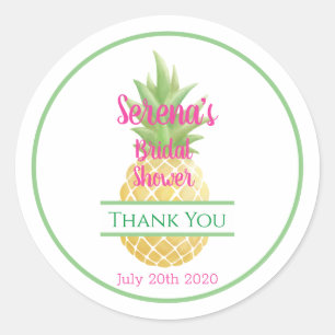 Vrijgezellenfeest Aloha Bride Pineapple Dank u Ronde Sticker