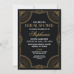 Vrijgezellenfeest Art Deco 1920's Gold Party Uitno Kaart
