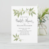 Vrijgezellenfeest Baby's Breath Floral Greenery Save The Date (Staand voorkant)