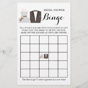 Vrijgezellenfeest Bingo Game Card Flyer