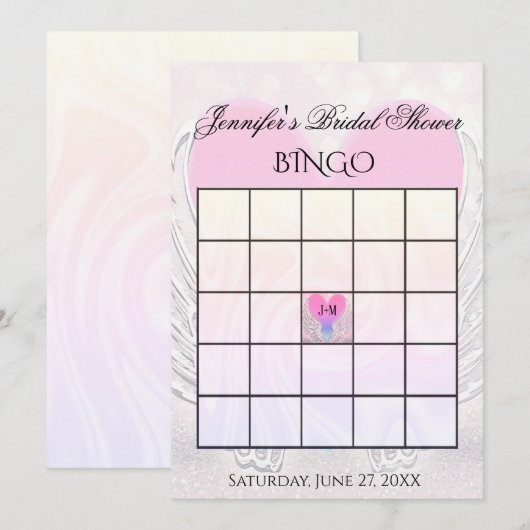 Vrijgezellenfeest Bingo Game Sjabloon Kaart (Voorkant / Achterkant)