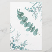 Vrijgezellenfeest Bingo Greenery Eucalyptus Game C Flyer (Achterkant)