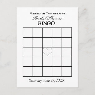 Vrijgezellenfeest Bingo Typography Simple Plain Uitnodiging Briefkaart