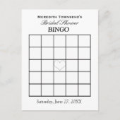 Vrijgezellenfeest Bingo Typography Simple Plain Uitnodiging Briefkaart (Voorkant)