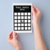 Vrijgezellenfeest Bingo Zwart-wit minimalistisch Flyer (Hand)