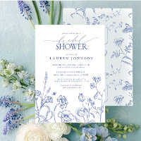 Vrijgezellenfeest blauwe en witte tuinbloemen