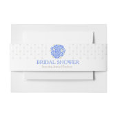 Vrijgezellenfeest blauwe rozen grijze buikband uitnodigingen wikkel (Voorkant Voorbeeld)