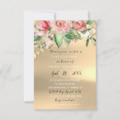Vrijgezellenfeest Bloem Brunch Groen Goud Mint Roz Kaart (Voorkant)