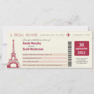 Vrijgezellenfeest Boarding Pass naar Parijs Frankr Kaart