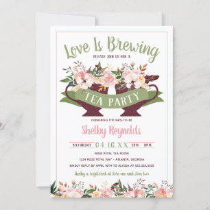 Vrijgezellenfeest Boho Tea Party Uitnodiging