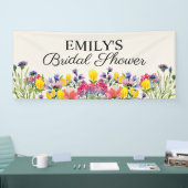 Vrijgezellenfeest Boho Wildflowers Spandoek (Beurs)