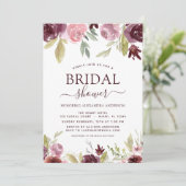 Vrijgezellenfeest Bourgogne Elegante lentebloem Kaart (Staand voorkant)