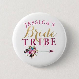vrijgezellenfeest Bride Badges Bachelorette Tribe  Ronde Button 5,7 Cm