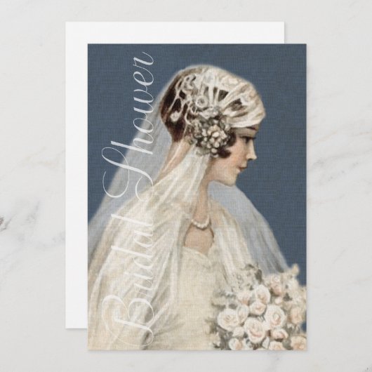 Vrijgezellenfeest  Bride Navy Blue Kaart (Voorkant / Achterkant)