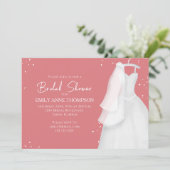 Vrijgezellenfeest Bride Wedding  Gown QR Code Kaart (Staand voorkant)