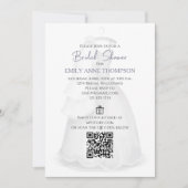 Vrijgezellenfeest Bride Wedding Gown QR Code Kaart (Voorkant)