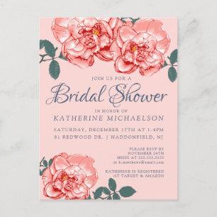 VRIJGEZELLENFEEST   Briefkaart van de roze tuin