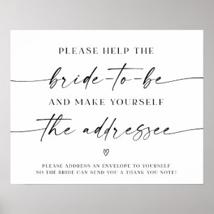 Vrijgezellenfeest bruiloft envelop adres poster