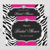 Vrijgezellenfeest bruiloft Shower Zebra Print Hot  Kaart (Voorkant / Achterkant)