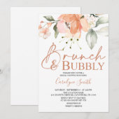 Vrijgezellenfeest Brunch & Bubble Invitation Kaart (Voorkant / Achterkant)