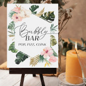 Vrijgezellenfeest Bubbly Bar Pop Fizz Clink Sign Poster