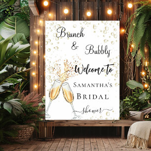 Vrijgezellenfeest bubbly brunch welkom poster