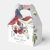 Vrijgezellenfeest Burgundy Rustic Floral Custom Bedankdoosjes (Voorkant Zijde)