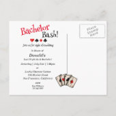 Vrijgezellenfeest Casino Nacht Uitnodiging Briefkaart (Achterkant)