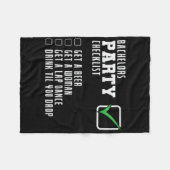 Vrijgezellenfeest checklist fleece deken (Voorkant (Horizontaal))