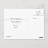 Vrijgezellenfeest Dank u Briefkaart (Achterkant)