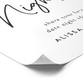 Vrijgezellenfeest Datum Jar Sign. Poster (Hoek)