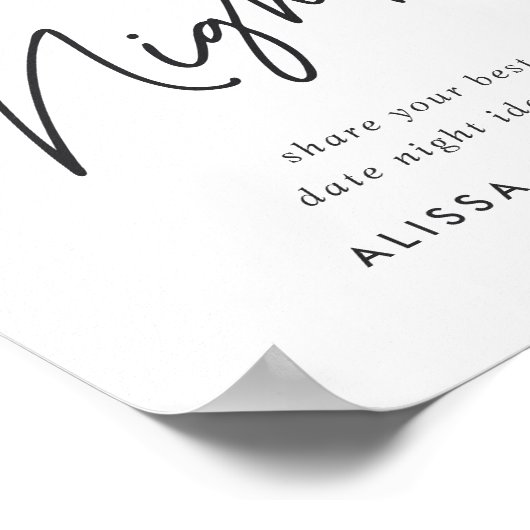 Vrijgezellenfeest Datum Jar Sign. Poster (Hoek)