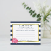 Vrijgezellenfeest Datum Nachtelijke Kaarten | Navy (Staand voorkant)