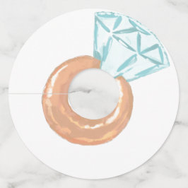 vrijgezellenfeest diamantring wijnglaslabel