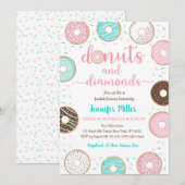 Vrijgezellenfeest Donuts en diamanten Kaart (Voorkant / Achterkant)