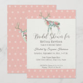 Vrijgezellenfeest Eenvoudige Dot Modern Roos Deer  Kaart (Voorkant / Achterkant)