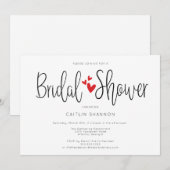 Vrijgezellenfeest eenvoudige rode harten kaart (Voorkant / Achterkant)