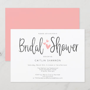 Vrijgezellenfeest Eenvoudige zwarte witte roze uit Kaart