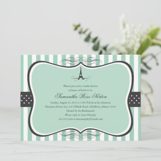 Vrijgezellenfeest Eiffeltoren Kaart (Staand voorkant)