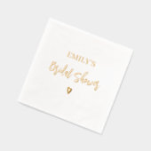 Vrijgezellenfeest Elegant Modern Heart Gold Folie Servetten (Links)