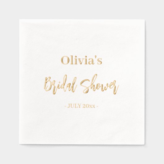 Vrijgezellenfeest Elegant Modern Minimal Script Go Folie Servetten (Voorkant)