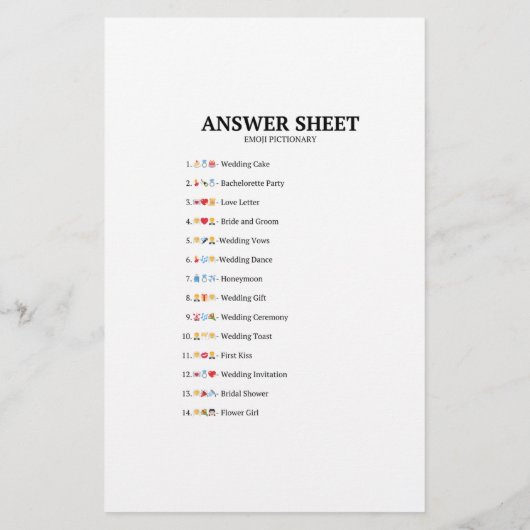 Vrijgezellenfeest Emoji Pictionary Bruids Emoji Ga (Achterkant)