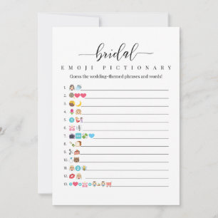 Vrijgezellenfeest Emoji Pictionary Game Kaart