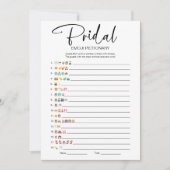 Vrijgezellenfeest Emoji Pictionary Game Kaart (Voorkant)