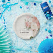 Vrijgezellenfeest Engels Rose Bouquet Damask Papieren Bordje (Feest)