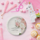 Vrijgezellenfeest Engels Rose Bouquet Damask Papieren Bordje (Feest)